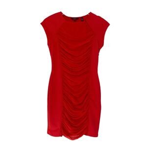 Ted Baker‎ Foxberry Rouched Orange Bodycon Night Out Party Mini Dress Size XS